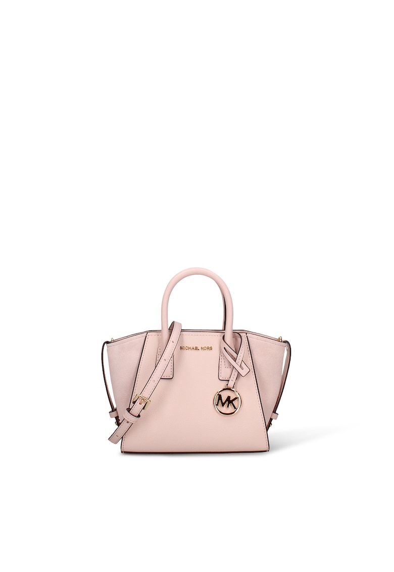 Geanta crossbody de piele Florian - Roz pastel
