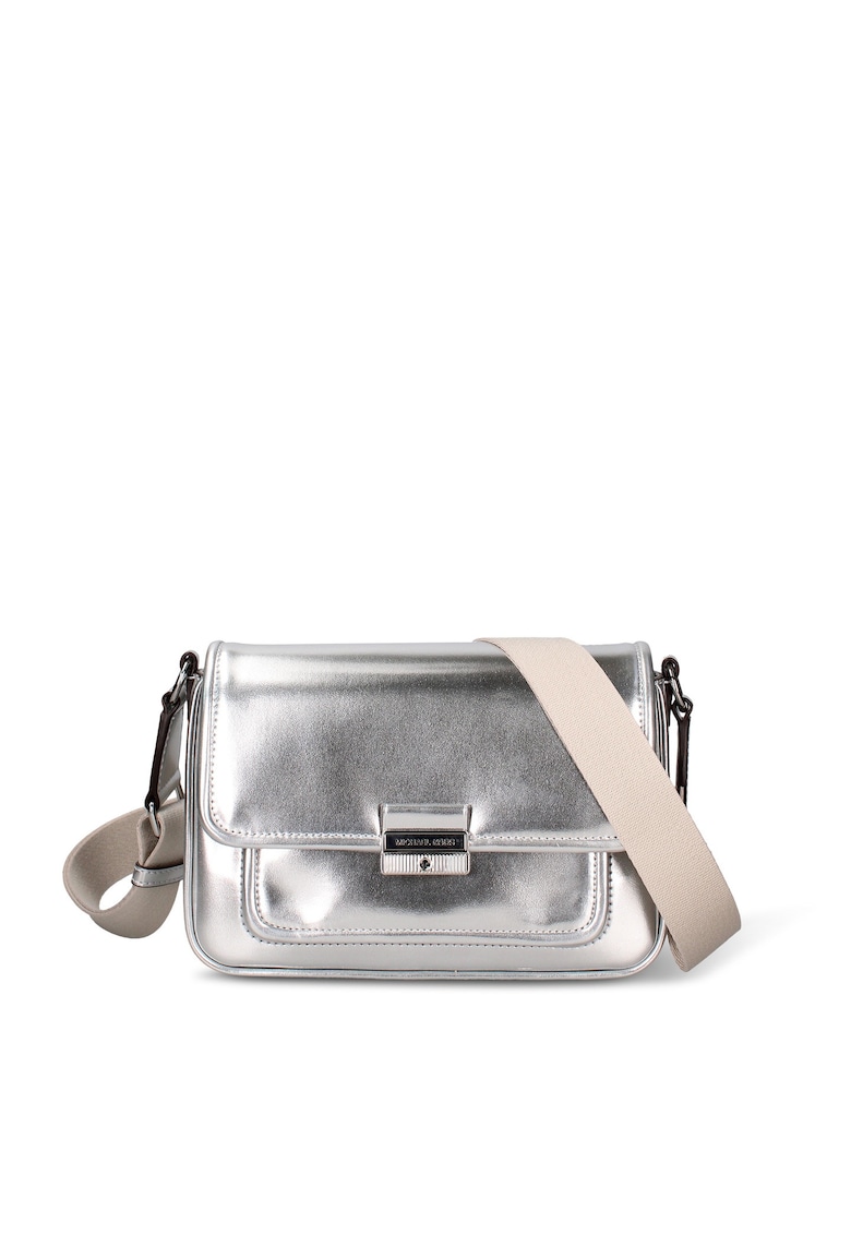 Geanta crossbody cu aspect metalic Vivienne Plus - Argintiu
