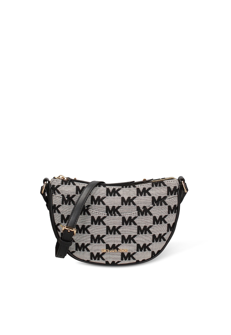 Geanta crossbody din material textil Valoria Lux - Negru/Gri