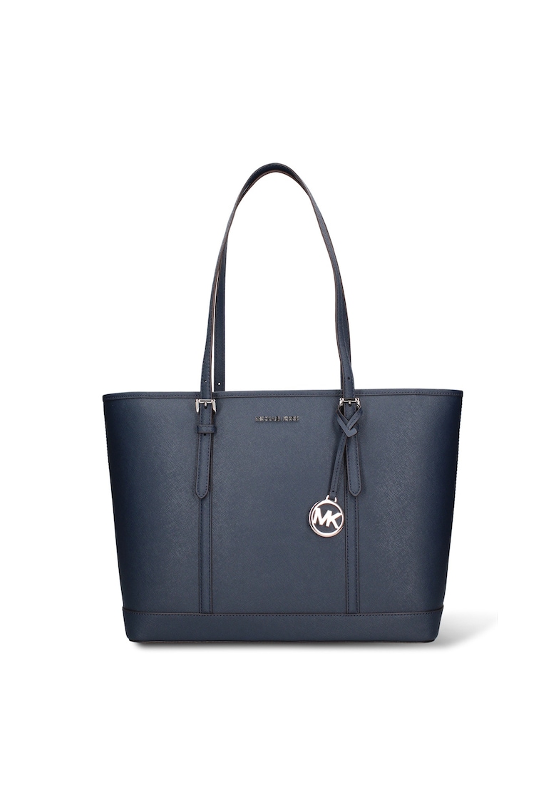 Geanta shopper de piele Azelia Plus - Bleumarin