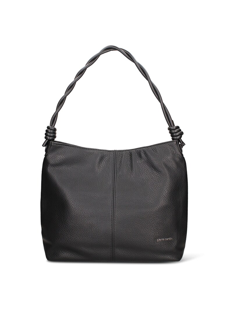 Geanta de piele ecologica cu bareta de umar Asteria Chic - Negru