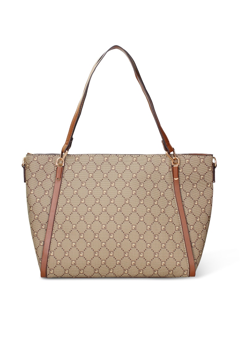 Geanta shopper de piele ecologica cu monograma Elysia Chic