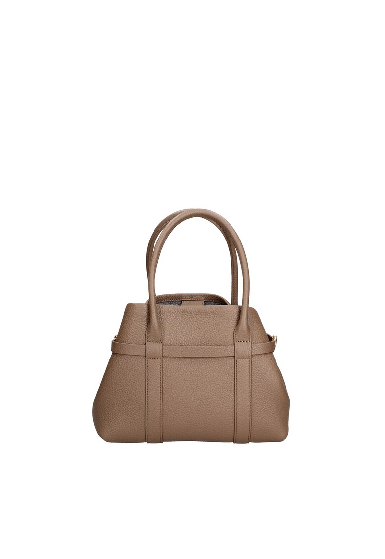 Geanta din piele cu maner Valoria Nova - Maro taupe