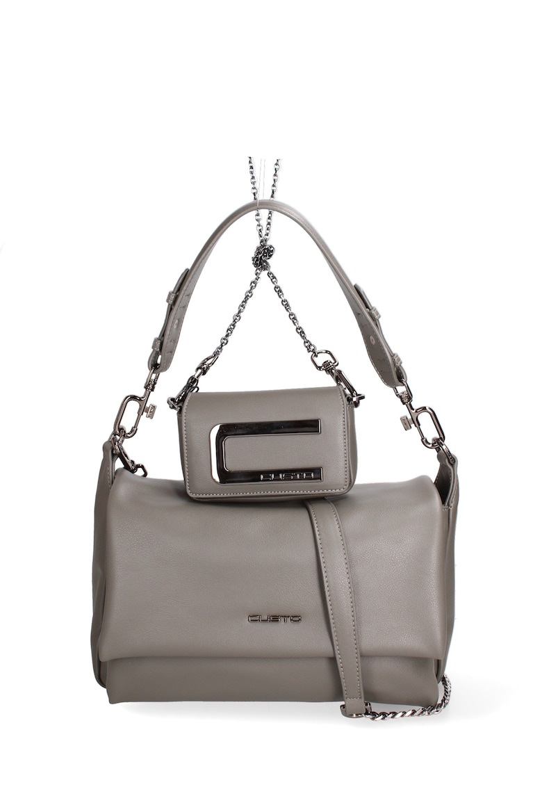 Set de geanta de piele ecologica cu bareta de uamr si geanta crossbody Floriana Prime