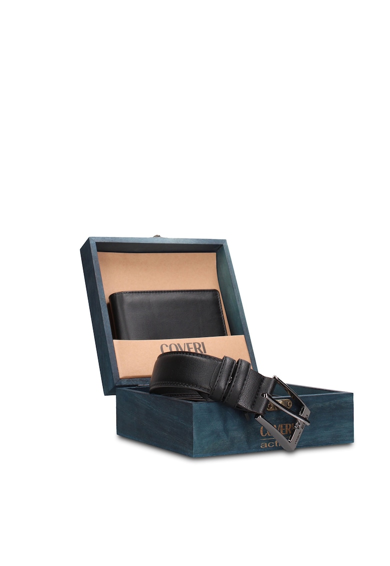 Set de portofel de piele si curea Erewhon - 2 piese