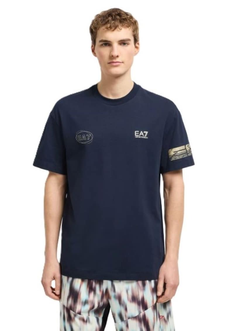 Tricou pentru Lifestyle - M TEE SS GOLD - 7M000302-AF12874-UB102 - Albastru - Albastru