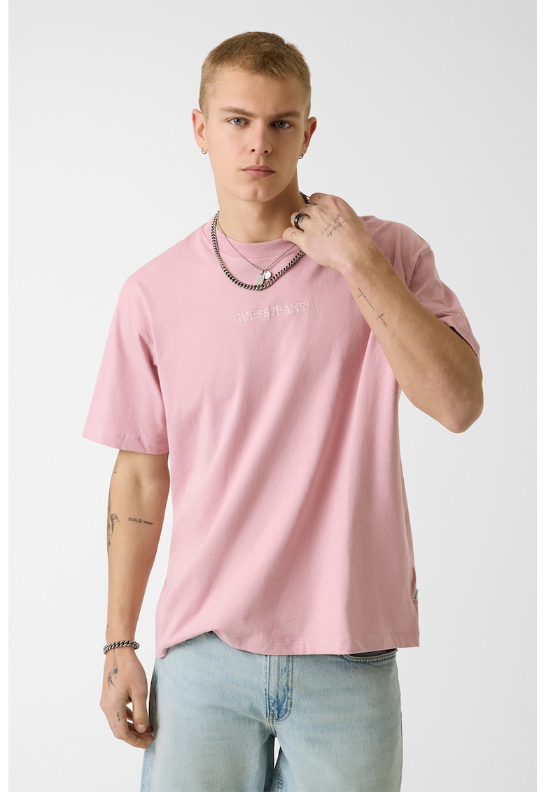 Tricou supradimensionat din bumbac cu broderie logo