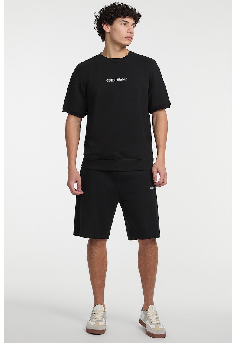 Bermude sport de bumbac - Negru