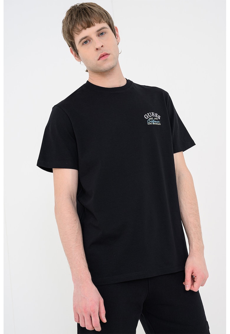 Tricou regular-fit din bumbac - Negru