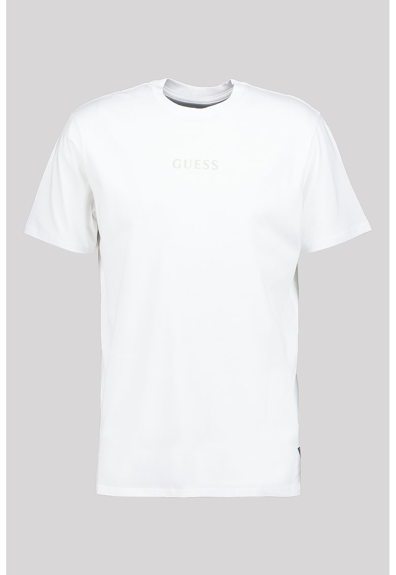 Tricou regular-fit din bumbac cu imprimeu monograma pe partea din spate - Negru/Alb optic