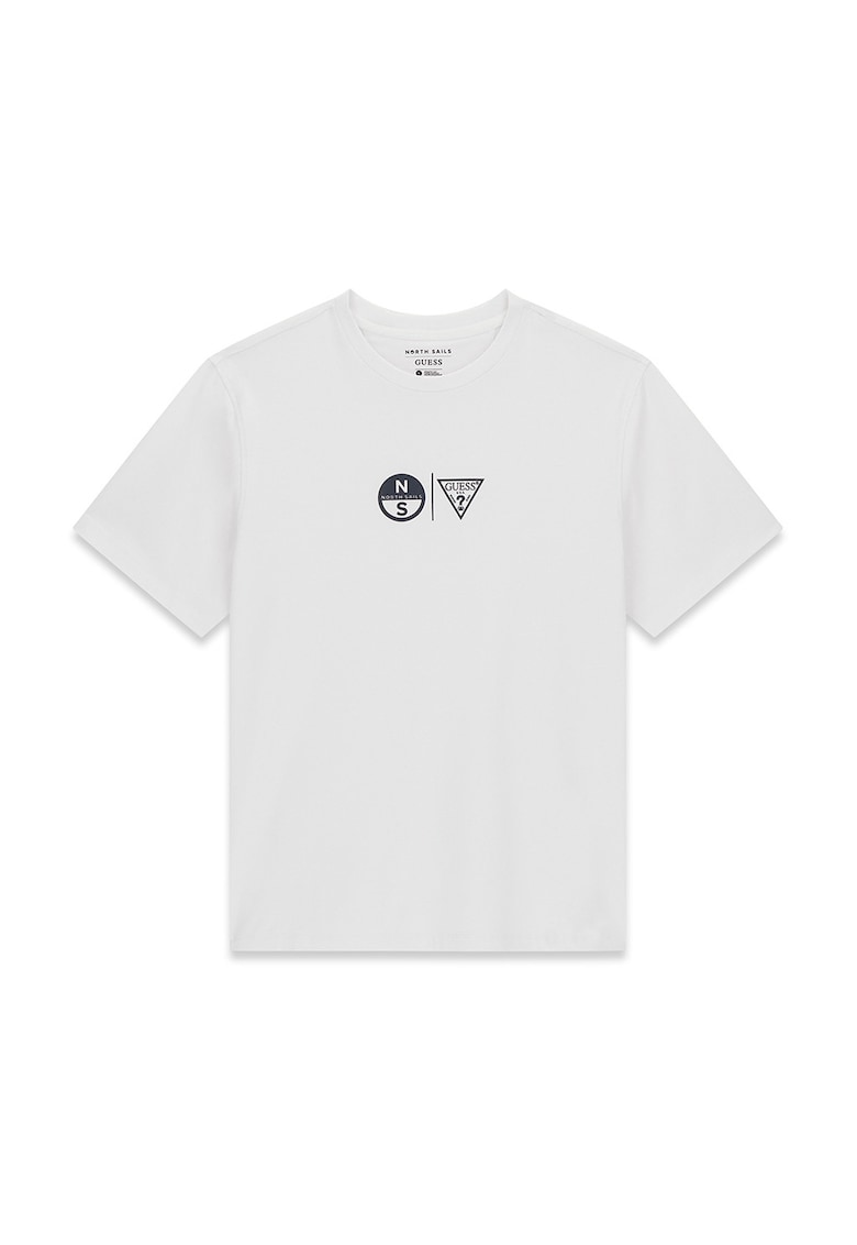Tricou cu decolteu la baza gatului North Sails - Alb/Negru