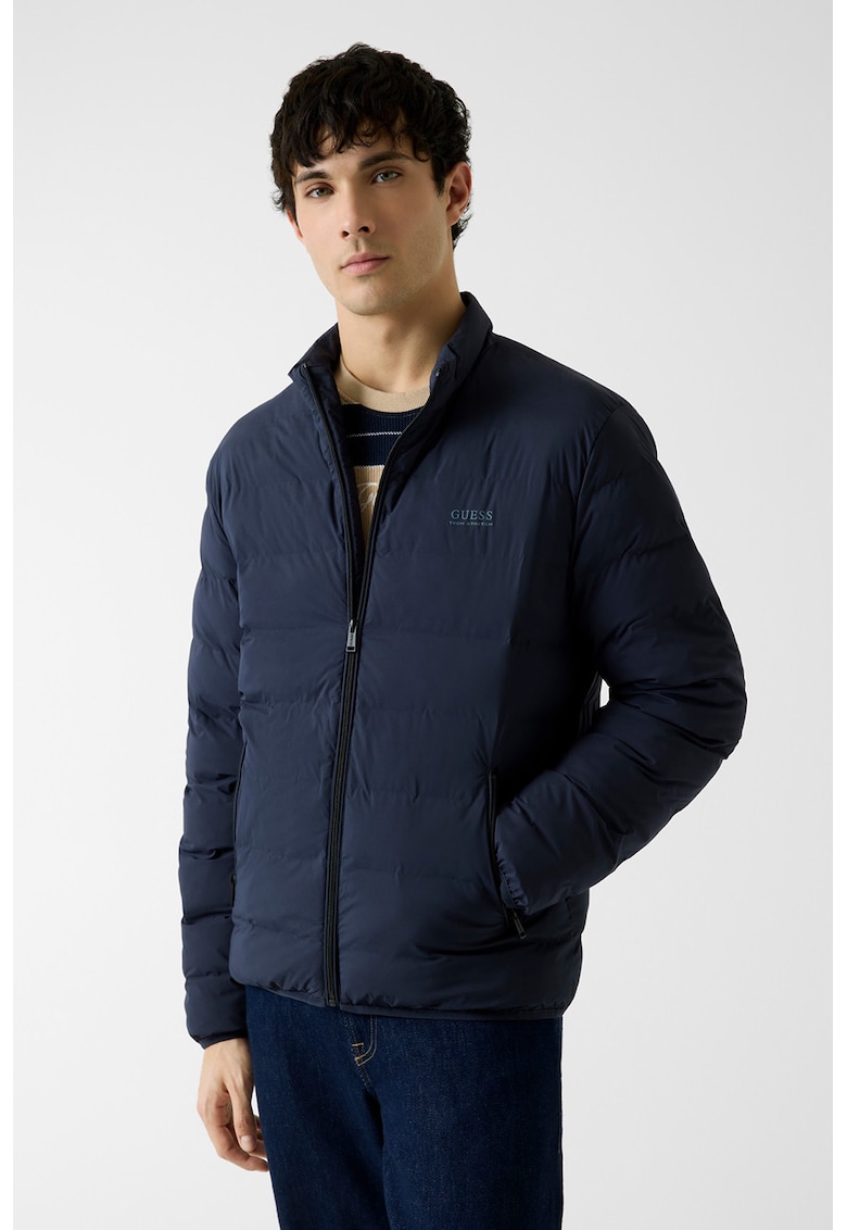 Geaca slim fit matlasata - Albastru ultramarin