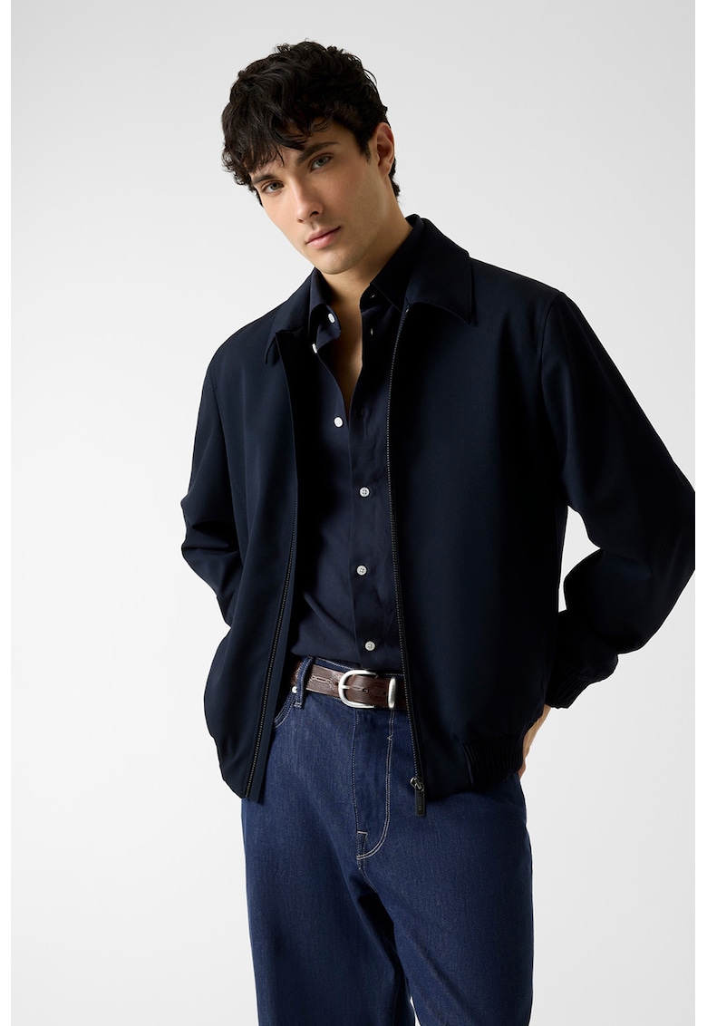 Jacheta uni cu fermoar - Albastru ultramarin