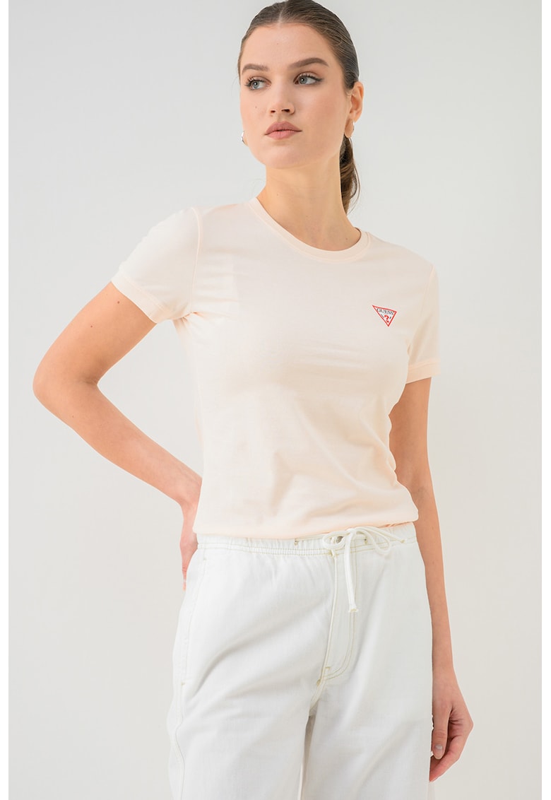 Tricou slim fit cu logo - Piersica