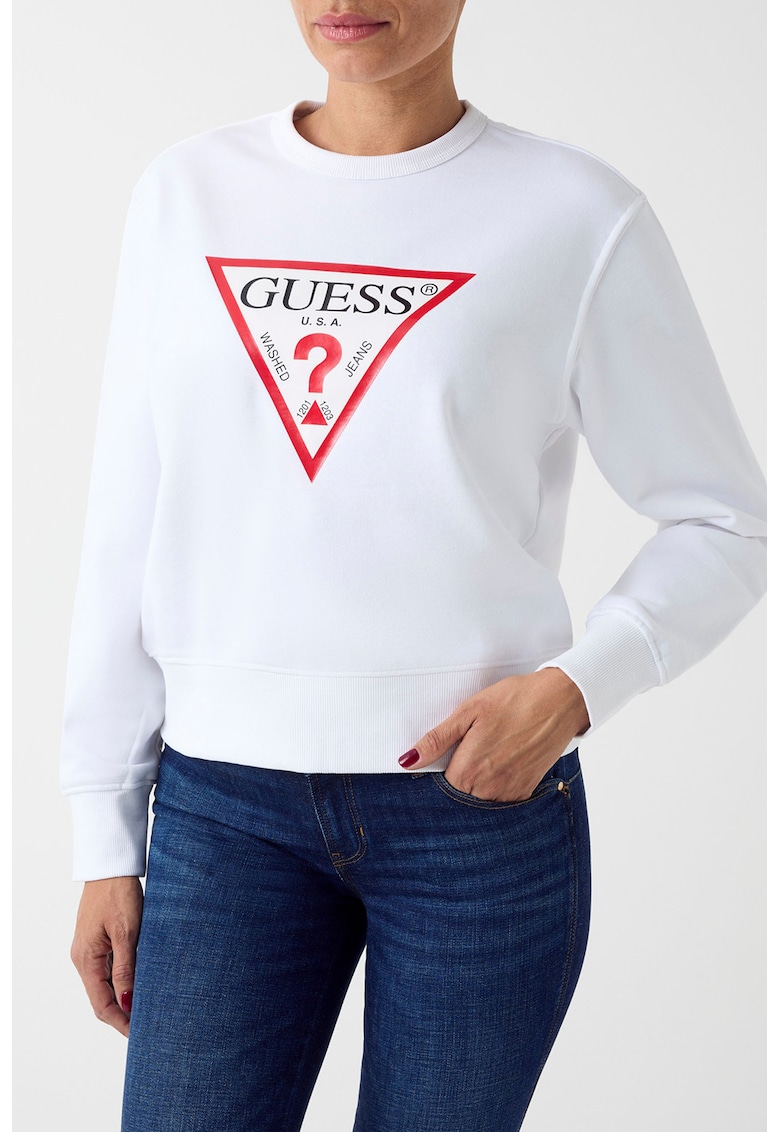 Bluza de trening cu imprimeu logo - Rosu/Alb