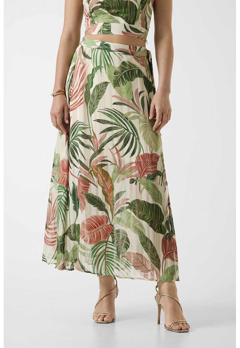 Fusta maxi cu model tropical