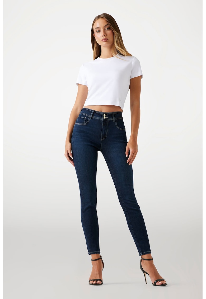 Blugi crop slim fit - Bleumarin