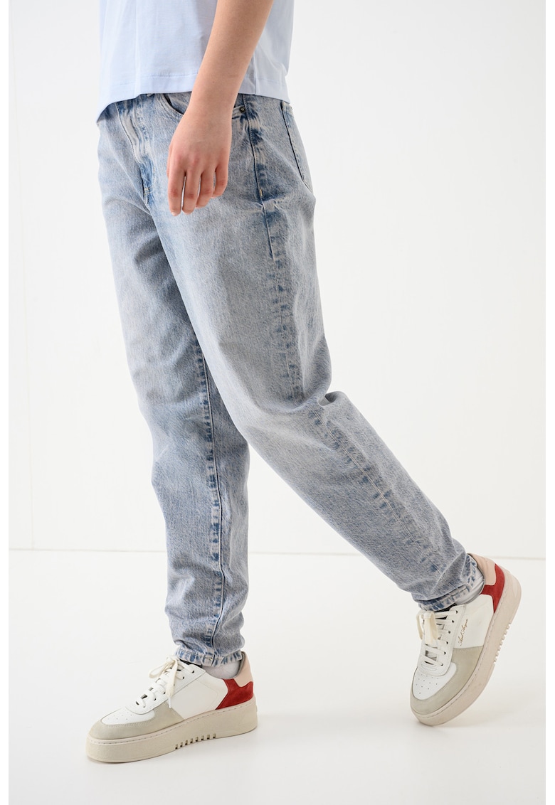 Blugi mom fit G06 - Albastru deschis