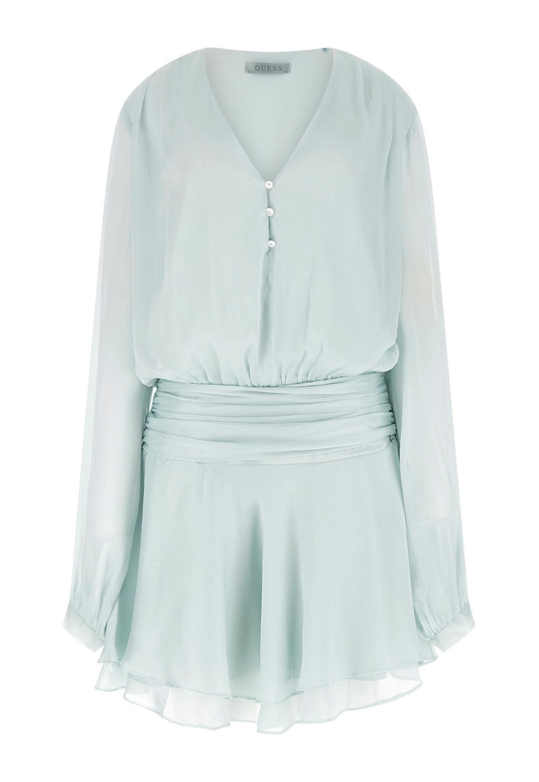 Rochie scurta cu maneci lungi - Verde deschis