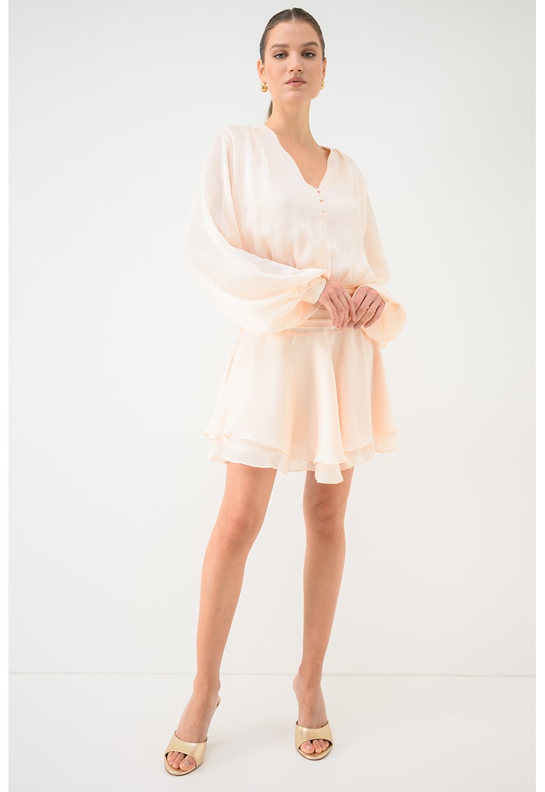Rochie scurta cu maneci lungi - Piersica