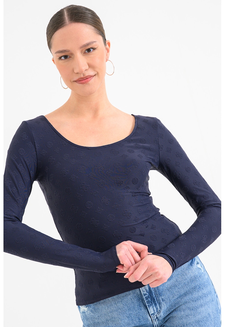 Bluza slim fit reversibila - Albastru ultramarin