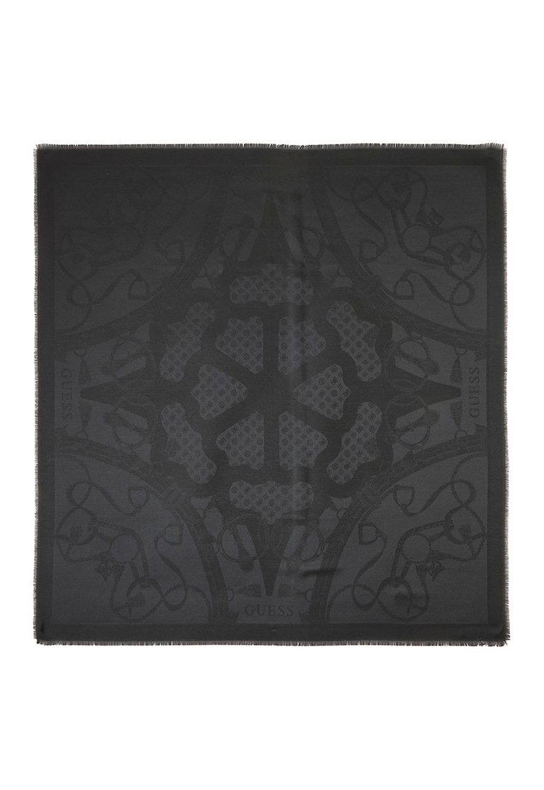 Esarfa cu logo Dita - Negru