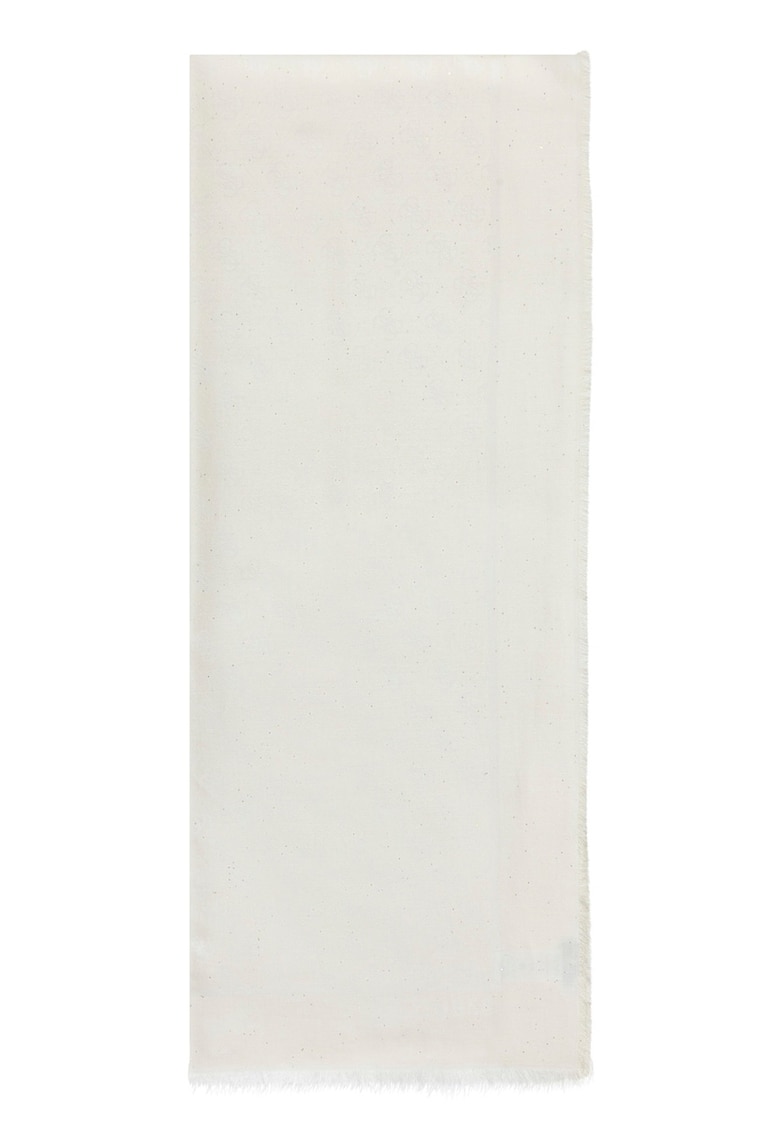 Esarfa cu logo Patsie - Alb murdar