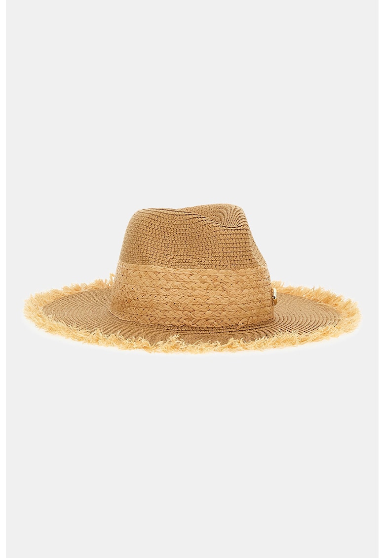 Palarie cu logo metalic Ofelia Fedora - Bej