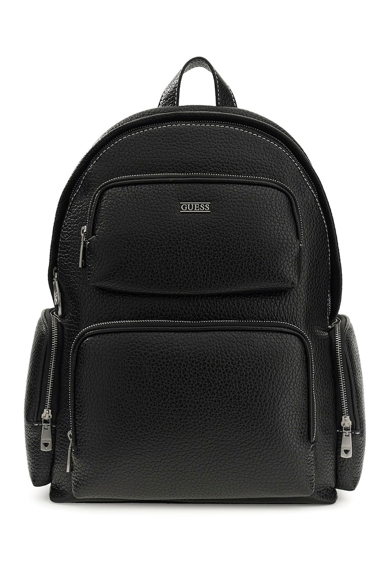 Rucsac de piele ecologica cu buzunare cu fermoar Boston