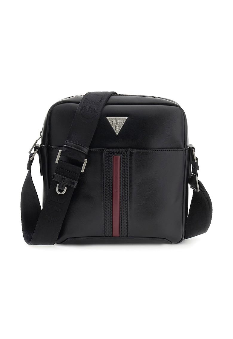 Geanta crossbody din piele ecologica cu buzunar pe partea din spate Torino - Negru