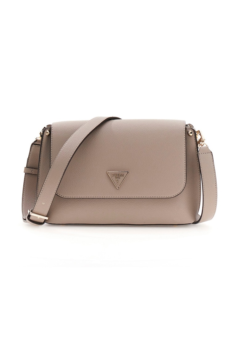 Geanta crossbody din piele ecologica cu clapa Meridian - Grej