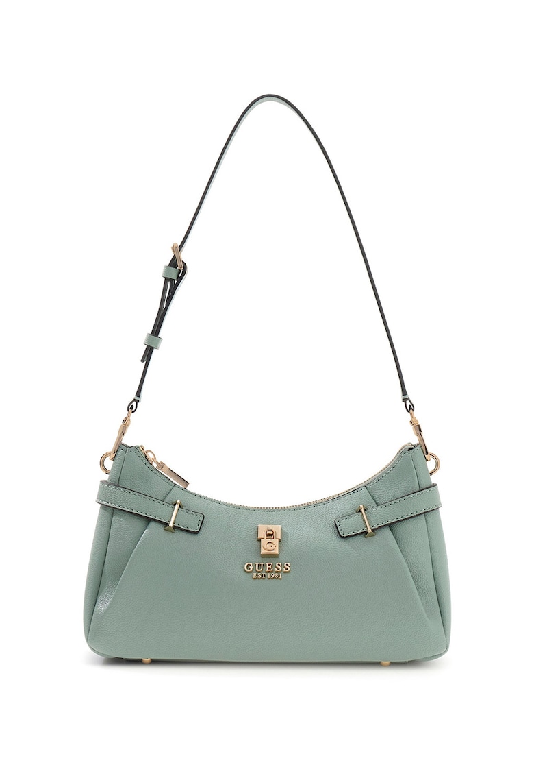 Geanta din piele ecologica cu bareta de umar Yesba - Verde feriga