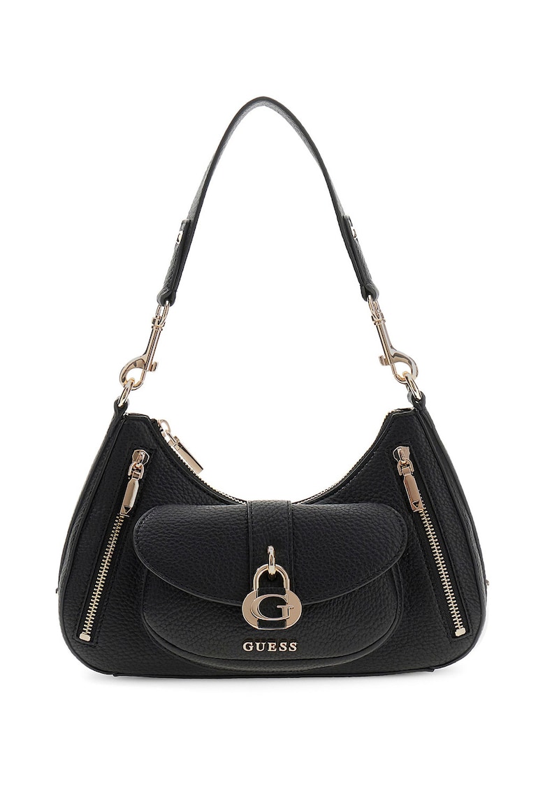 Geanta din piele ecologica cu bareta de umar Jessa - Negru