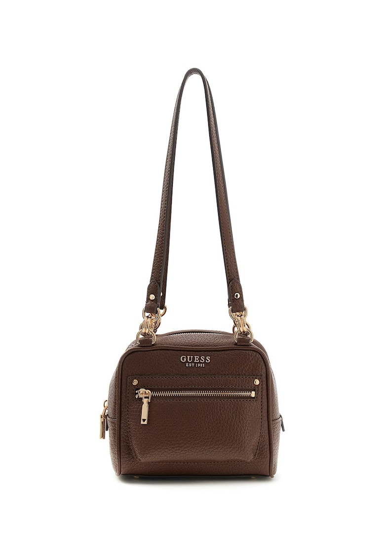 Geanta din piele ecologica cu bareta de umar Marsha - Maro inchis