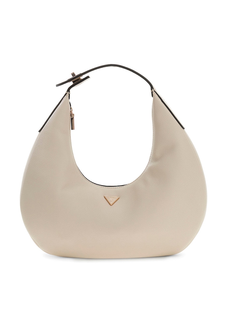 Geanta de umar cu aplicatie logo Evie - Maro taupe deschis