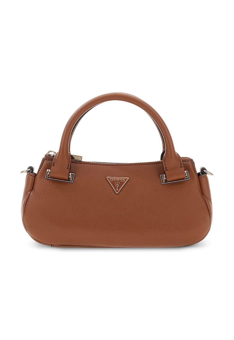 Geanta mini de mana cu bareta de umar Evie - Maro cognac