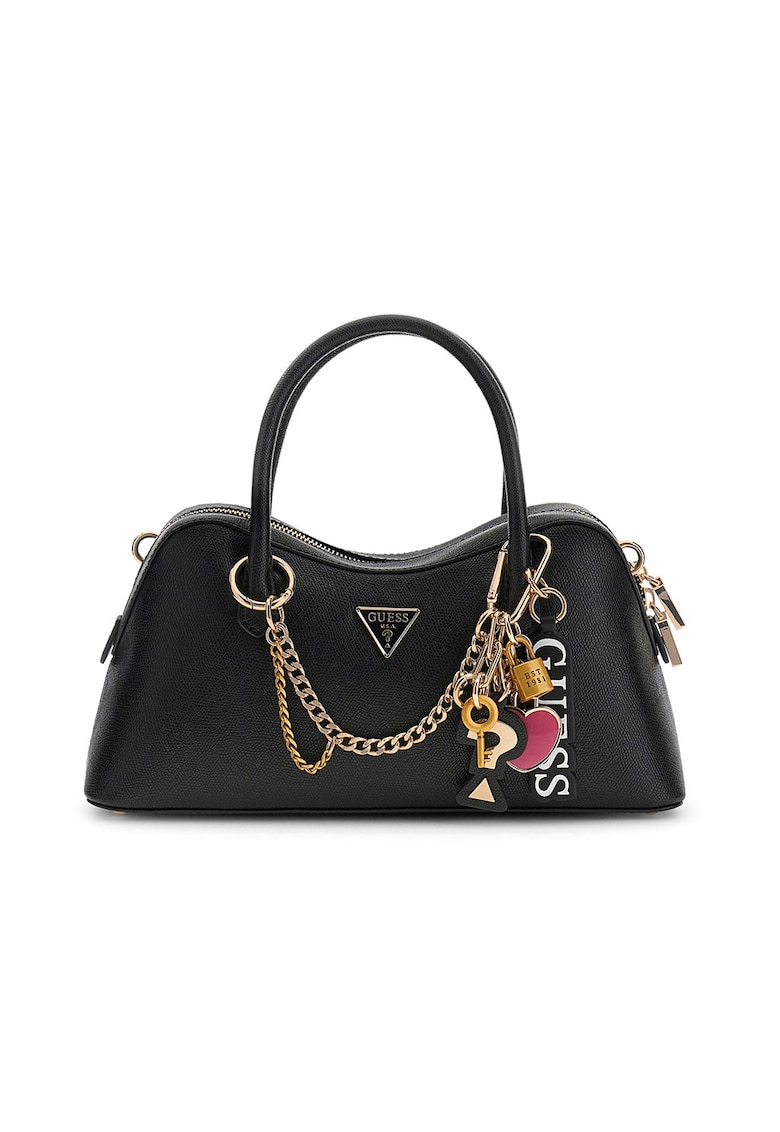 Geanta de mana cu pandantiv decorativ Davina - Negru