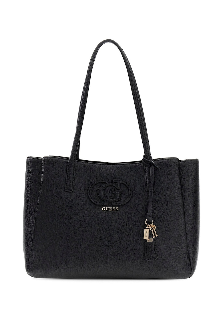 Geanta shopper cu logo Isola - Negru