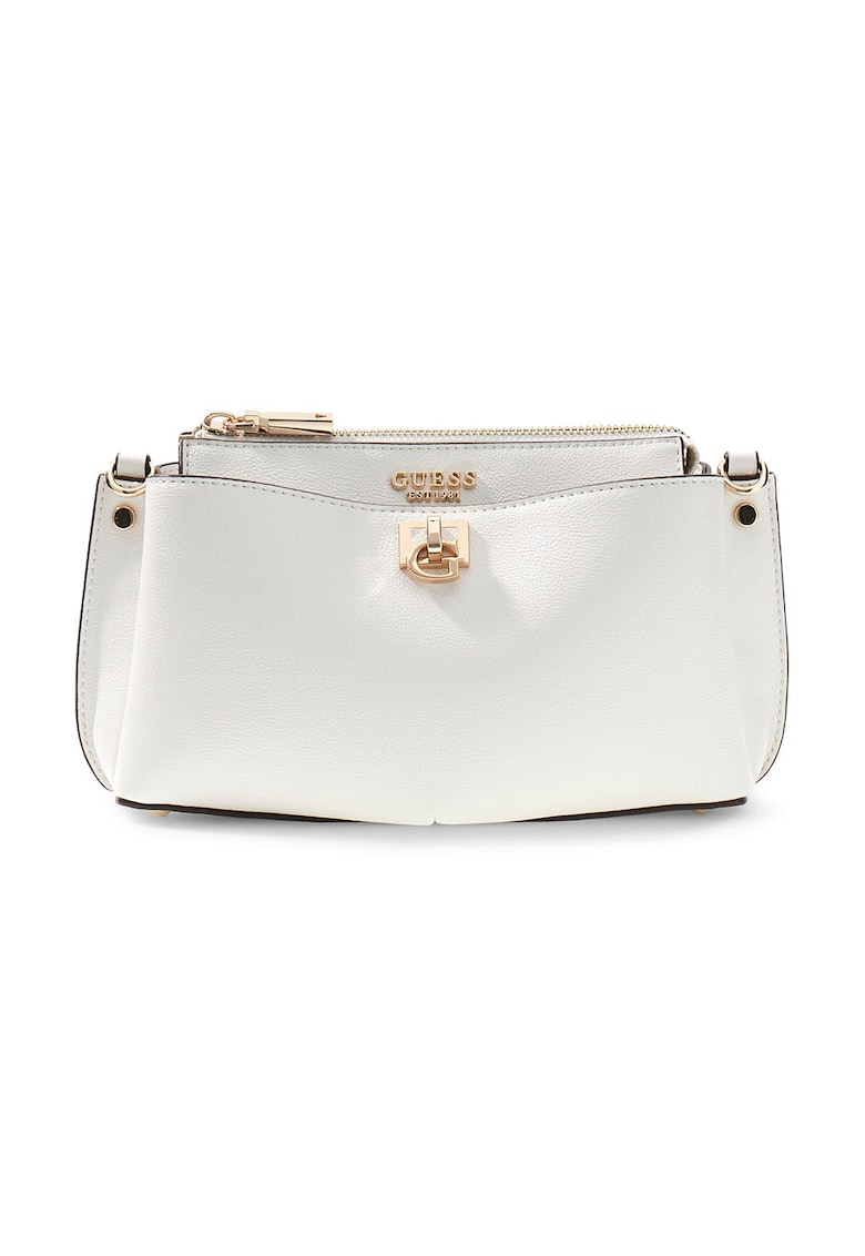 Geanta crossbody cu fermoar Sophia - Alb