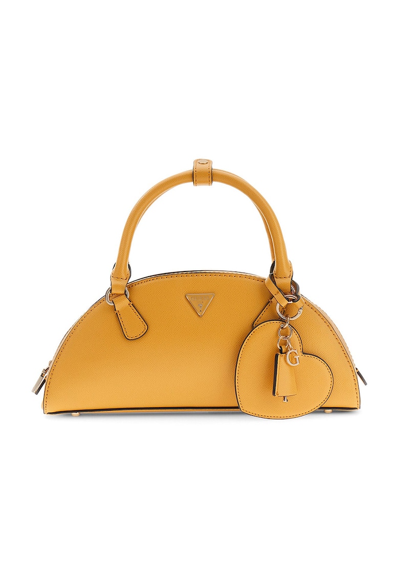 Geanta din piele ecologica cu manere rulate Isobel - Galben sofran