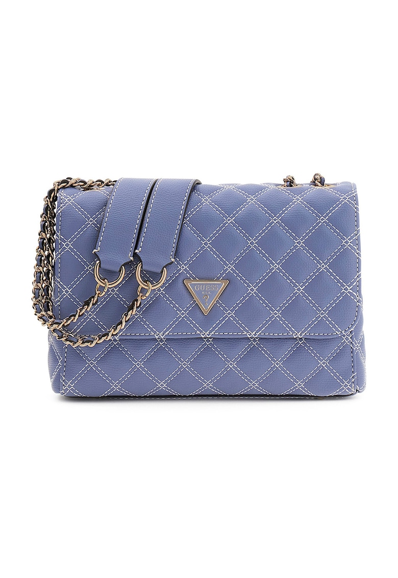 Geanta cu bareta de umar si doua compartimente Giully II - Gri/Albastru lavanda