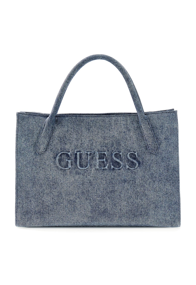 Geanta tote din denim cu logo Jodi - Albastru