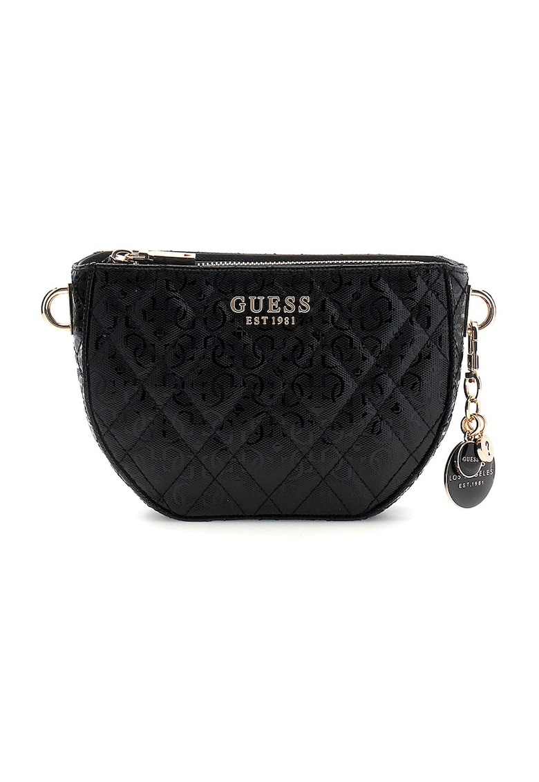 Geanta crossbody cu logo metalic Isemay - Negru