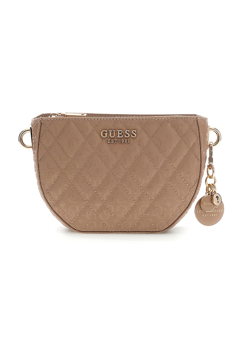 Geanta crossbody cu logo metalic Isemay - Bej inchis