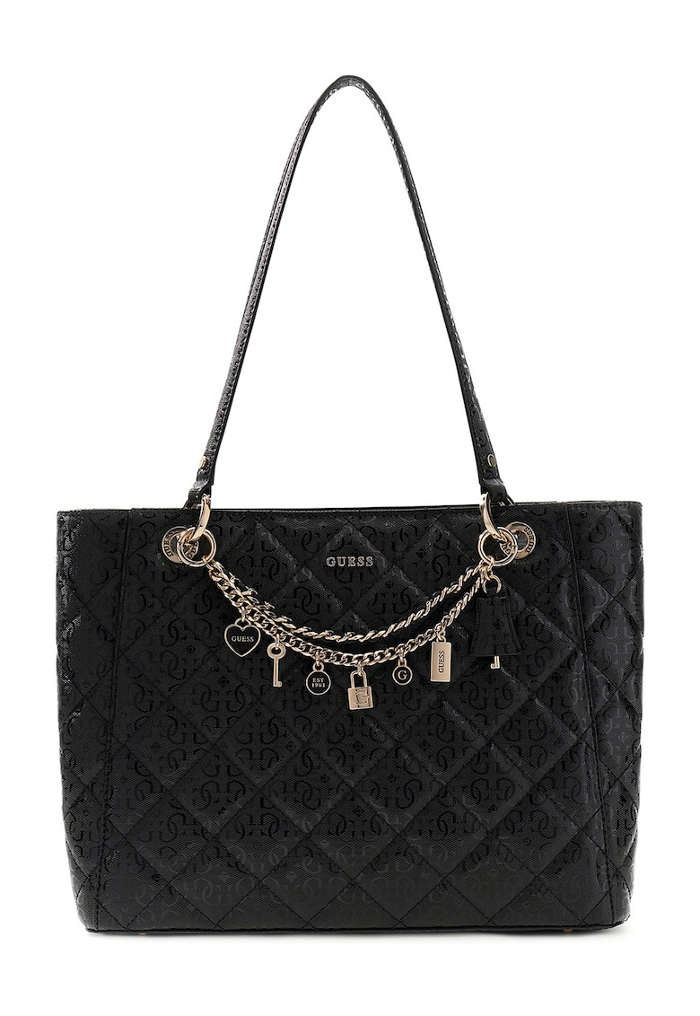 Geanta shopper cu pandantive Libby - Negru