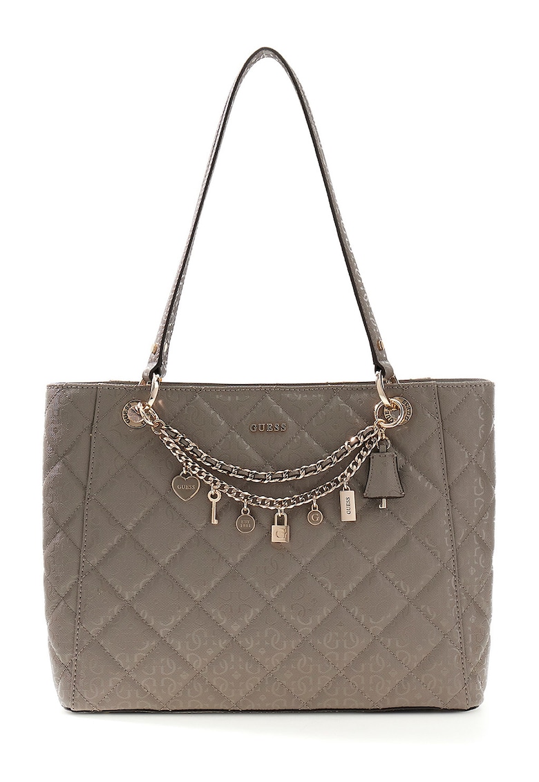 Geanta shopper cu pandantive Libby - Maro taupe