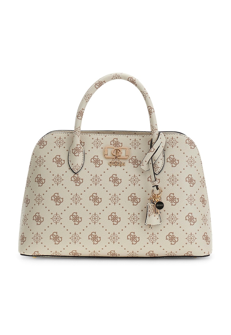 Geanta shopper din piele ecologica cu bareta detasabila Emelie - Alb murdar