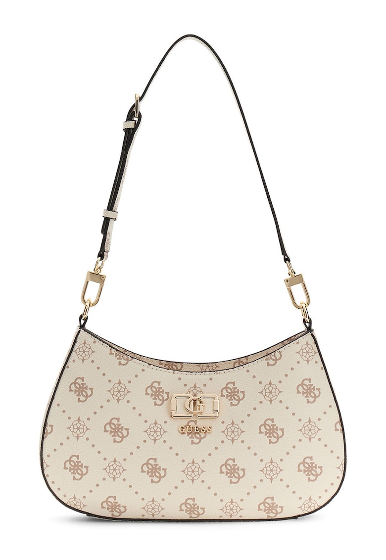 Geanta din piele ecologica cu bareta de umar ajustabila si detasabila Emelie - Alb murdar