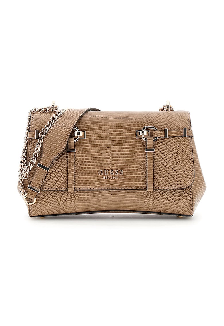 Geanta crossbody din piele ecologica Leona - Bej inchis