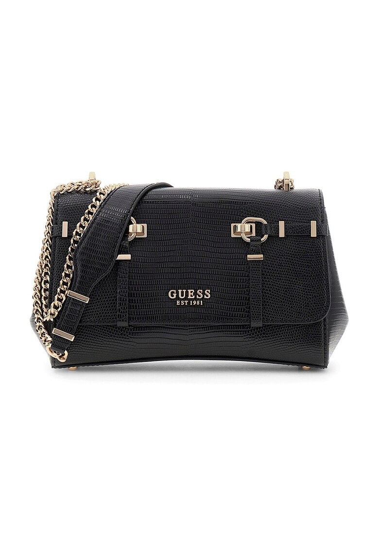 Geanta crossbody din piele ecologica Leona - Negru